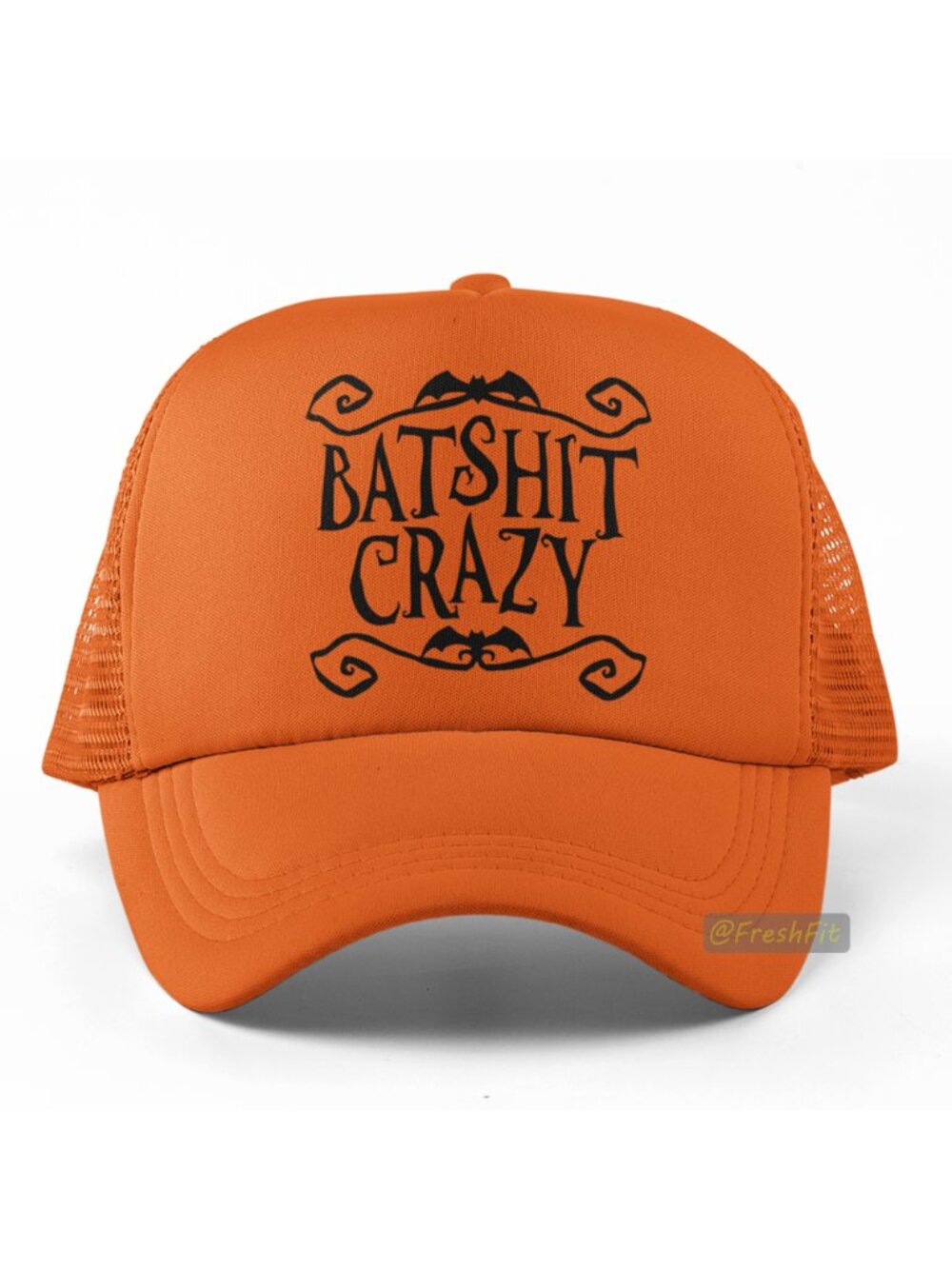 🆕Batshit Crazy Foam Trucker Hat Mesh Snapback Cap Orange